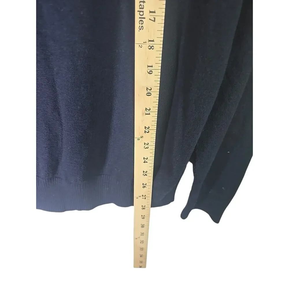 GAP Cotton Cashmere Crew Neck Sweater Mens XL Navy Blue Regular Fit Long Sleeve